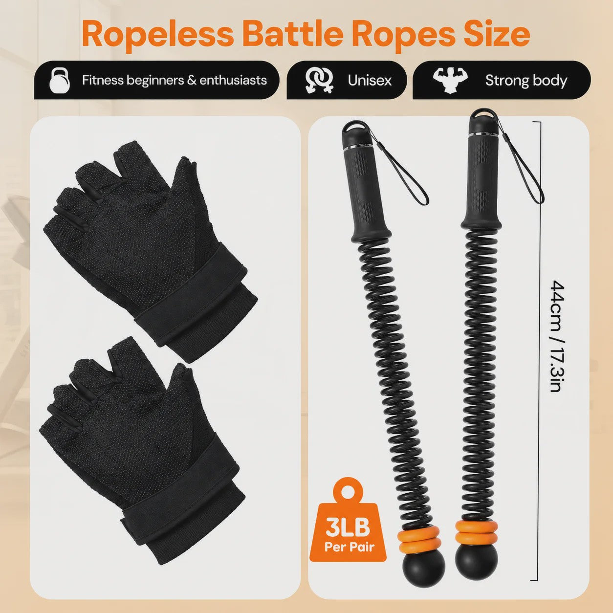 Draadloze Battle Rope Trainingssysteem - Full Body Workout & Krachttraining