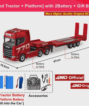 RC Tractor Truck Scania 770S 1:18 - Officieel Gelicenseerd met Licht & Geluid