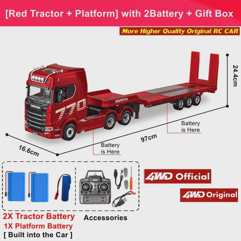RC Tractor Truck Scania 770S 1:18 - Officieel Gelicenseerd met Licht & Geluid