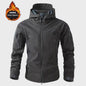 Heren Softshell Fleece Outdoor Jas met Capuchon - Winddicht & Warm voor Camping, Hiking, Jagen