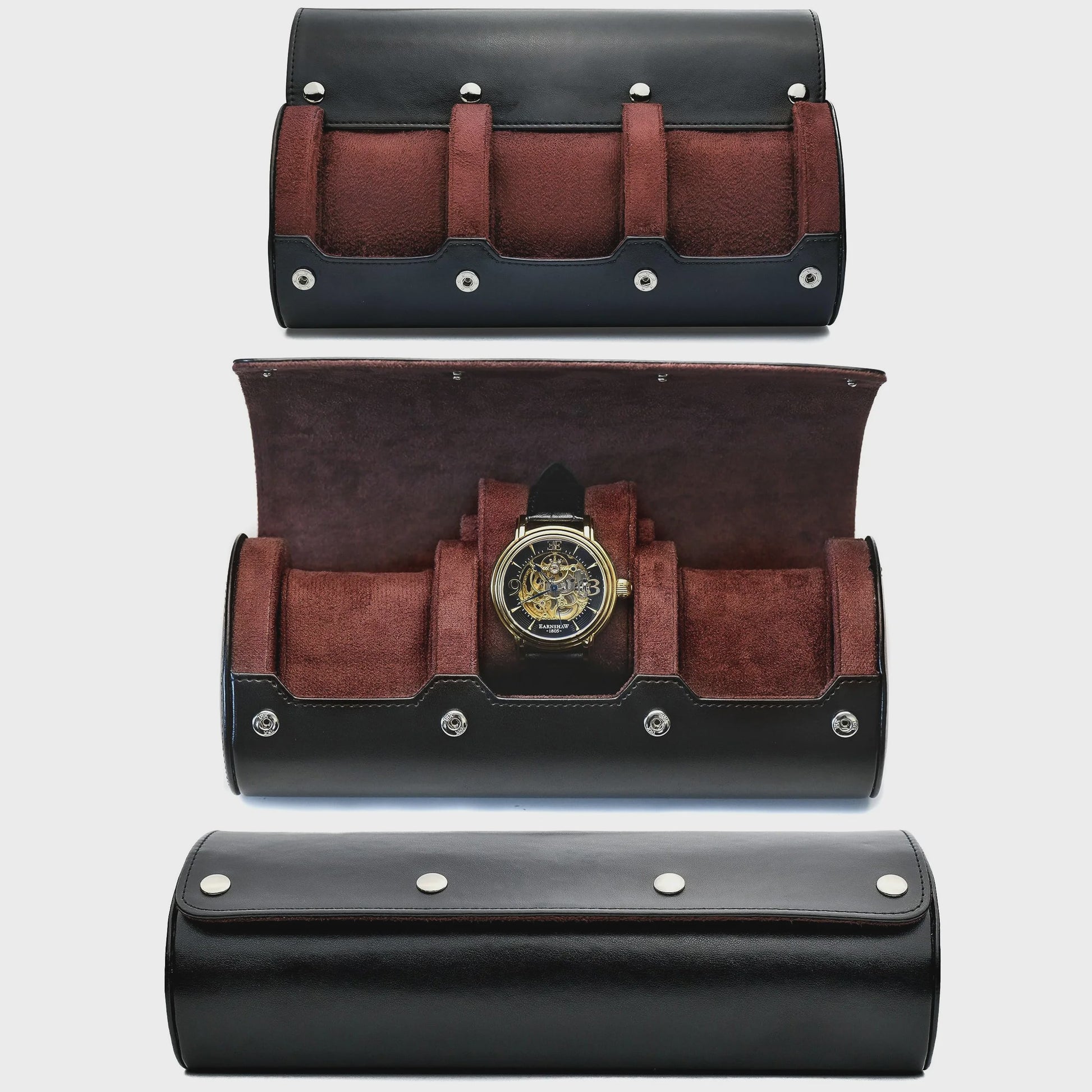 Luxe PU Lederen Horloge Reiskoffer met 6 Vakken - Organiseer en Bescherm uw Horloges