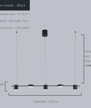 Moderne LED Plafond Hanglamp voor Woonkamer, Eetkamer & Keuken - Dimbare Verlichting