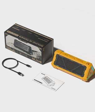 MLOVE P3 Outdoor Bluetooth Speaker - 40W Stereo Geluid, IPX7 Waterdicht & RGB Licht
