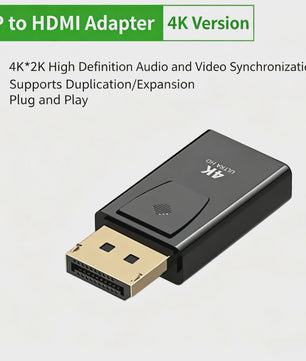 4K DisplayPort naar HDMI Adapter: DP Male naar HDMI Female Converter