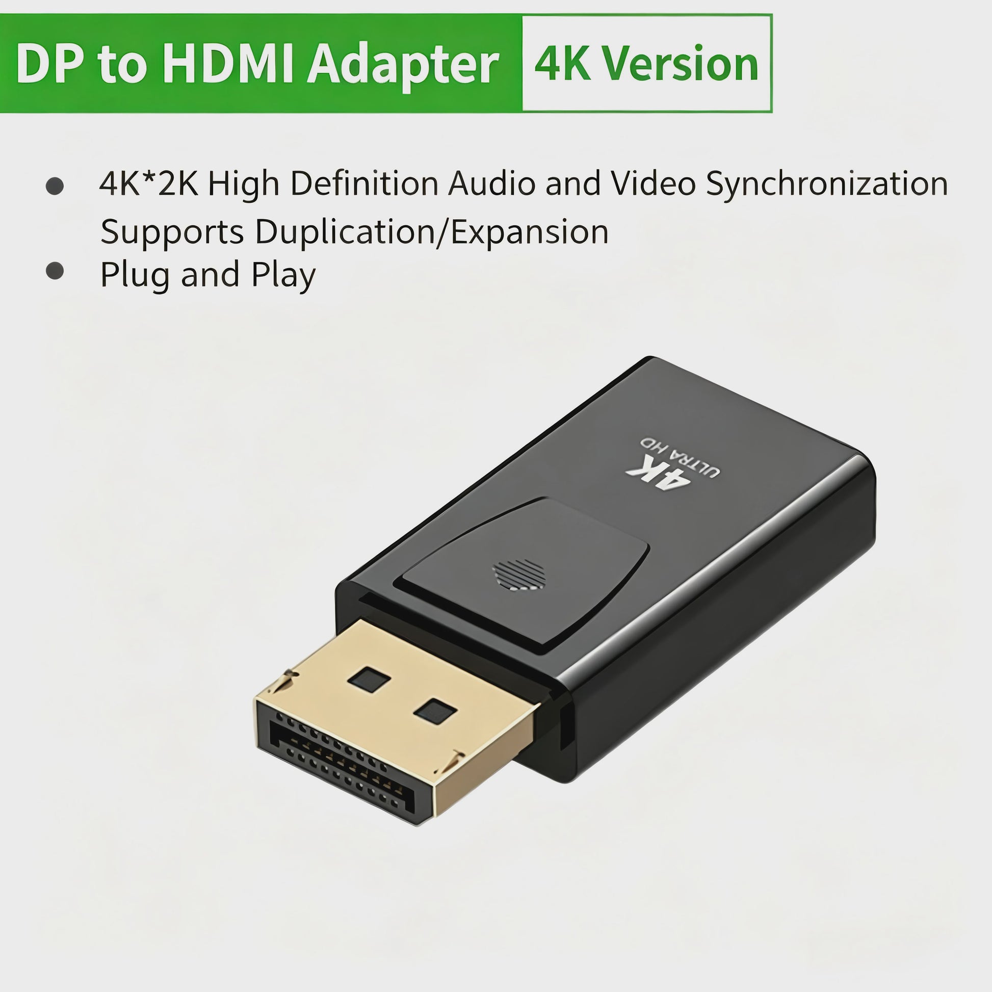 4K DisplayPort naar HDMI Adapter: DP Male naar HDMI Female Converter