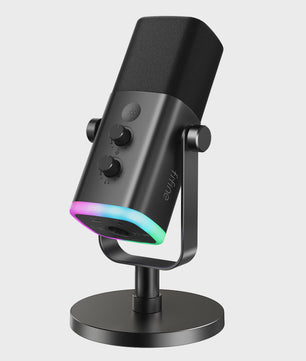 FIFINE AM8 Dynamische Microfoon: USB/XLR, RGB, Mute & Koptelefoonaansluiting voor Gaming, Streaming & Opnames
