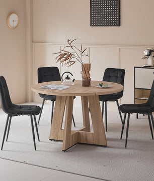 Moderne Velours Eetkamerstoelen (2/4/6 stuks) - Scandinavisch Design met Gevoerde Zitting