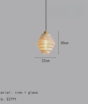 Nordic Retro Luxe Glazen Hanglamp - Sfeervolle Verlichting voor Bar, Slaapkamer & Eetkamer
