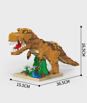 Dinosaurus Bouwstenen Speelgoed - Stegosaurus & T-Rex Micro Mini Blokken