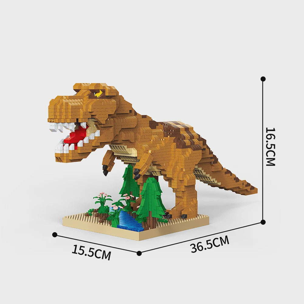 Dinosaurus Bouwstenen Speelgoed - Stegosaurus & T-Rex Micro Mini Blokken