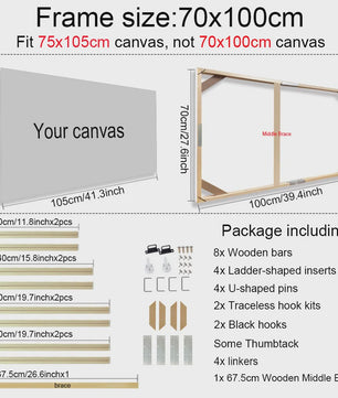 Houten Canvas Frame Sets - Diverse Maten voor Kunst, Foto's & Diamond Painting