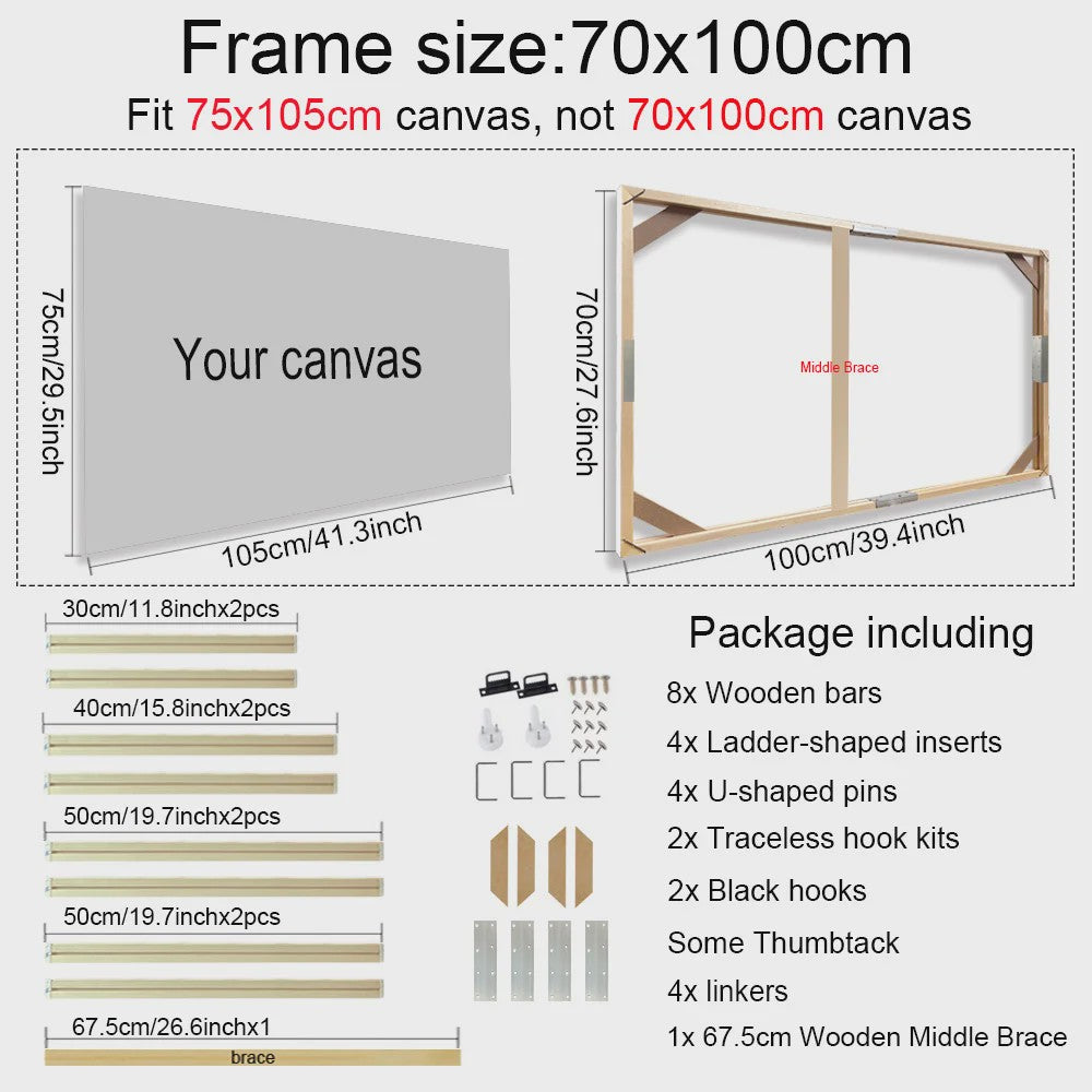 Houten Canvas Frame Sets - Diverse Maten voor Kunst, Foto's & Diamond Painting