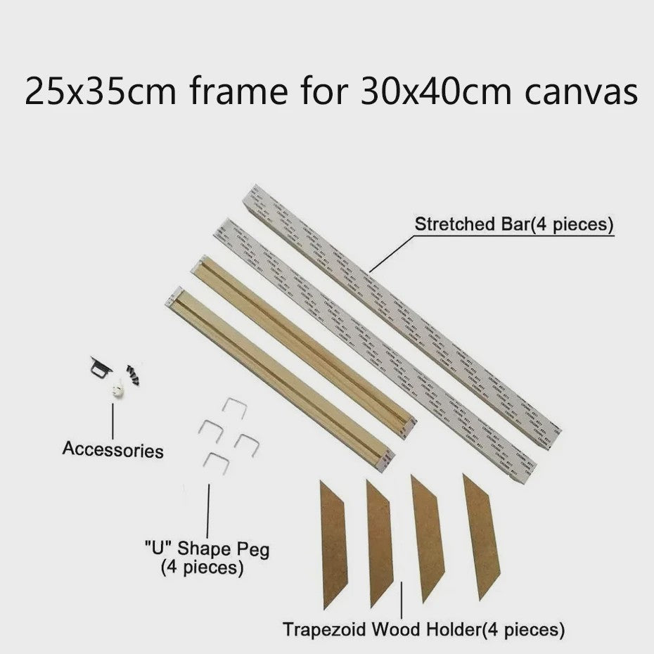 Moderne Houten Canvas Frame - 24 Maten voor Foto, Olieverf & Diamond Painting