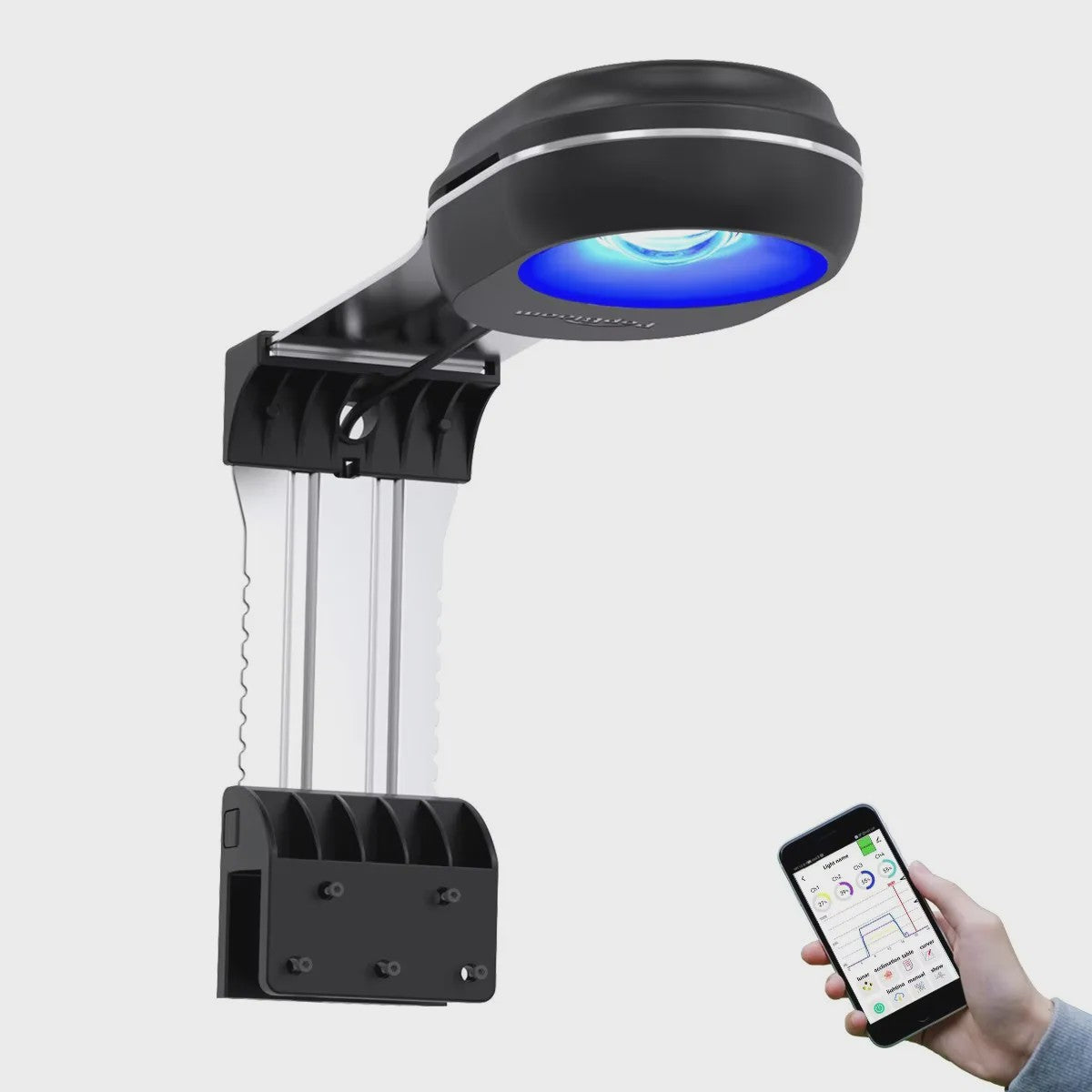 PopBloom RL60 WiFi Full Spectrum LED Aquariumlamp voor Zoutwater Reef Aquaria