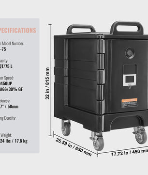 Professionele Geïsoleerde Voedseltransportbox 75-120L - Warm & Koud Houden