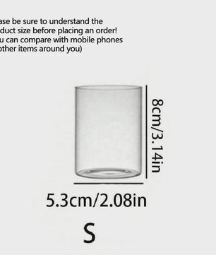 Cilindrische Glazen Kaarsenhouder - Hoog Borosilicaat Glas voor Decoratie