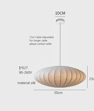 Wabi Sabi Zijden Hanglamp - Sfeervolle Plafondlamp voor Woon- en Eetkamer