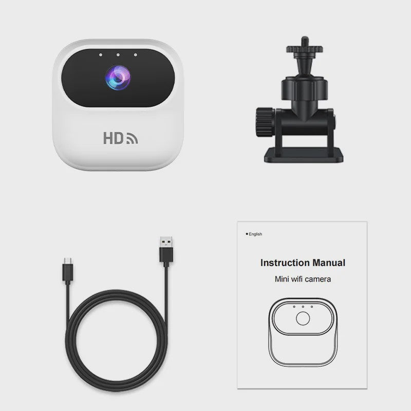 Ourlife A800 Mini WiFi Camera 1080P HD met Bewegingsdetectie en Magnetische Bevestiging