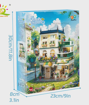 HUIQIBAO Mini Tuin Hotel Bouwset - 997 Stenen voor Stadsstraat Huis Model & Display Speelgoed
