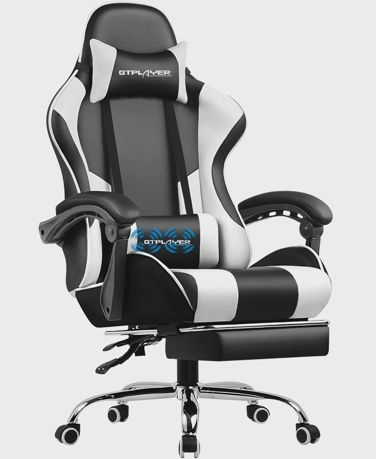 Gtplayer Ergonomische Gaming Chair met Massagefunctie en Voetensteun