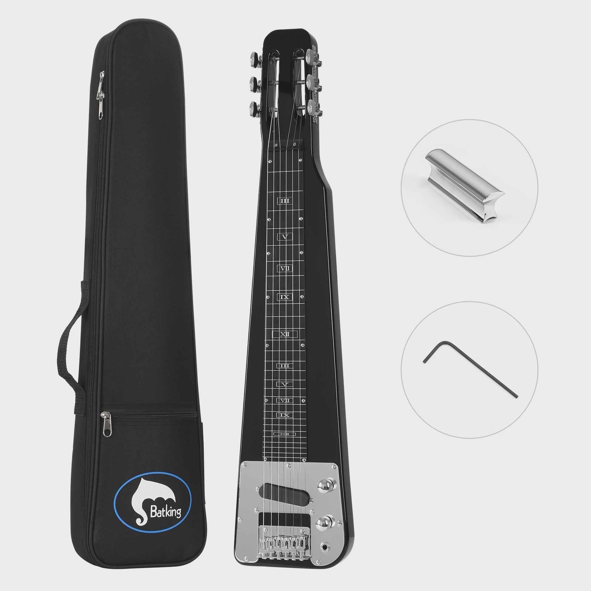 Elektrische Lap Steel Gitaar met Gigbag en Slide Bar - Sunburst