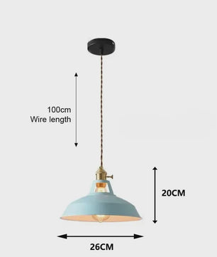 Retro Industriële Kleurrijke Hanglamp - Vintage Sfeer voor Keuken & Restaurant