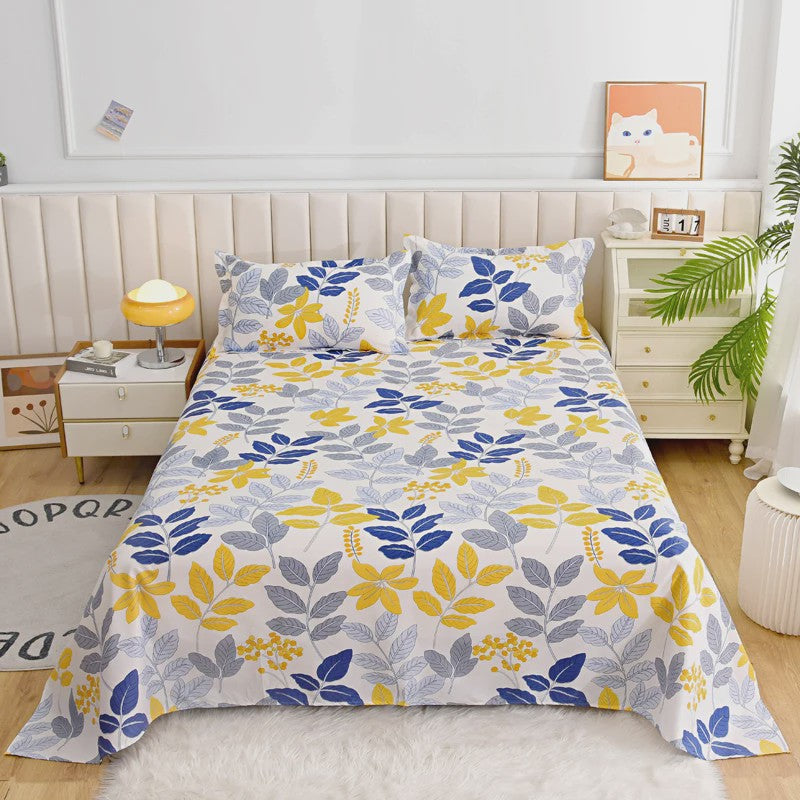 Rood Bloemenprint Top Sheet - Diverse Maten - 150x200 cm