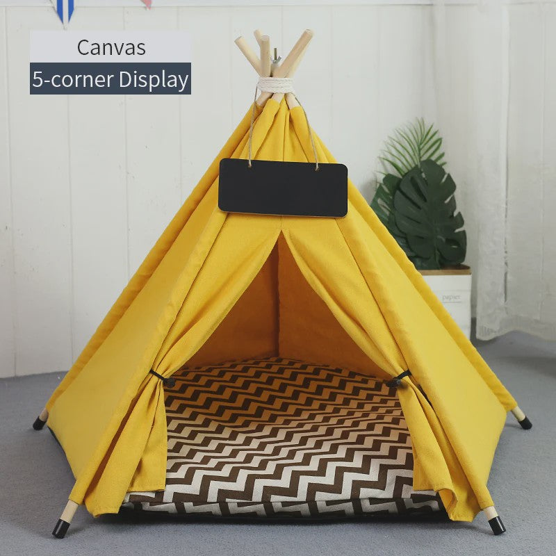 Stijlvolle Huisdierten Teepee Tent - Comfortabel & Wasbaar Bed voor Katten en Kleine/Middelgrote Honden