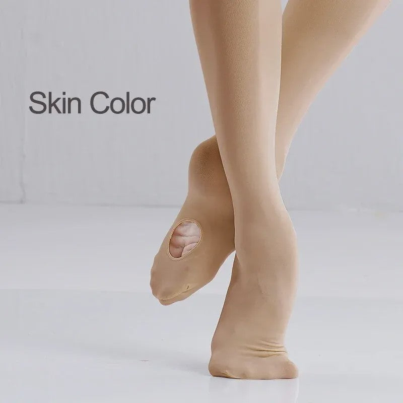 Professionele Ballet Tights voor Dames en Meisjes - 60D Microfiber, Convertible & Naadloos