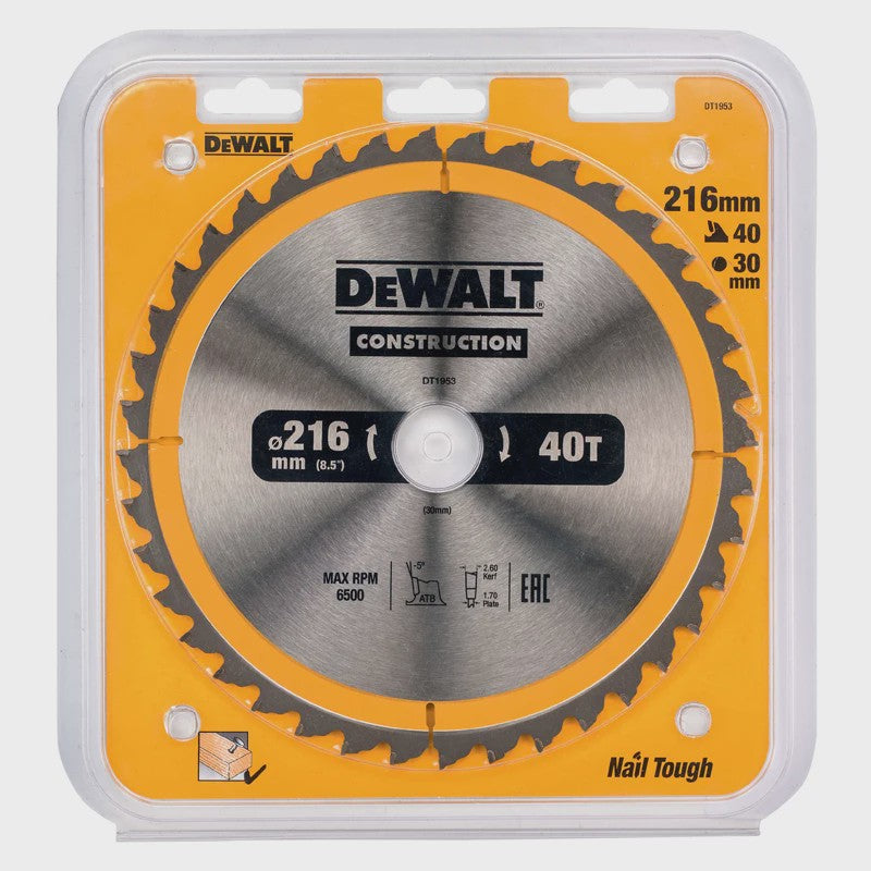 DEWALT Hardmetalen Zaagbladen voor Hout - 216/254/305MM - 40/60/80T