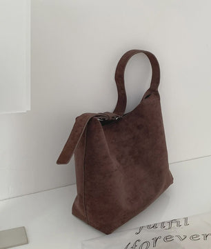 Luxe Dames Tote Bag in Suède Look - Grote Capaciteit, Retro & Veelzijdig