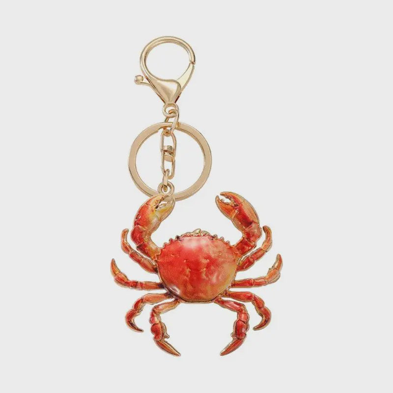 Unieke Krab Sleutelhanger - Stijlvolle Oceaan Dieren Hanger met Karabijnsluiting