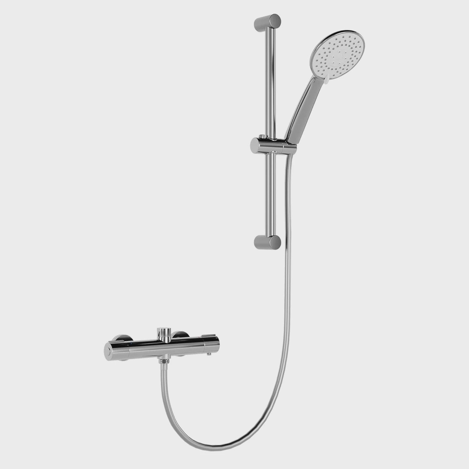 Thermostatische Douchekraan Set met Handdouche en 3 Straalstanden - Wandmontage Badkamer Mixer