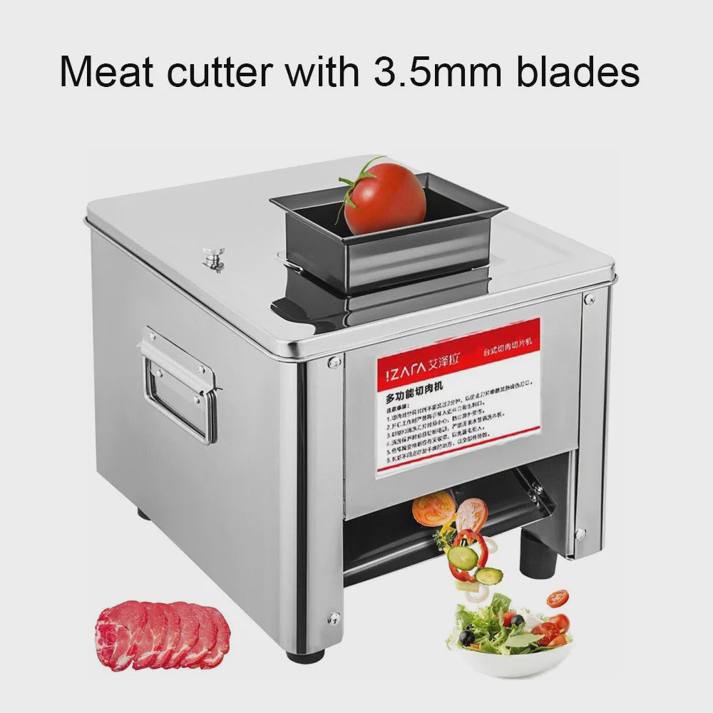 Professionele RVS Vlees Snijmachine 850W - Snel en Efficiënt Vlees, Vis en Groenten Snijden
