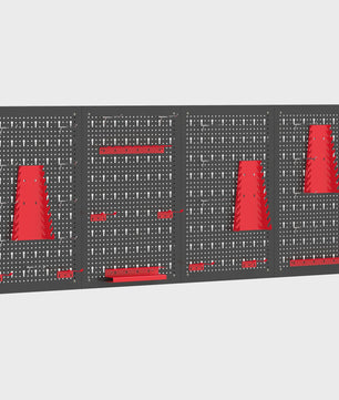 4-delige Metalen Pegboard Organizer Set met Haken en Beugels voor Gereedschap