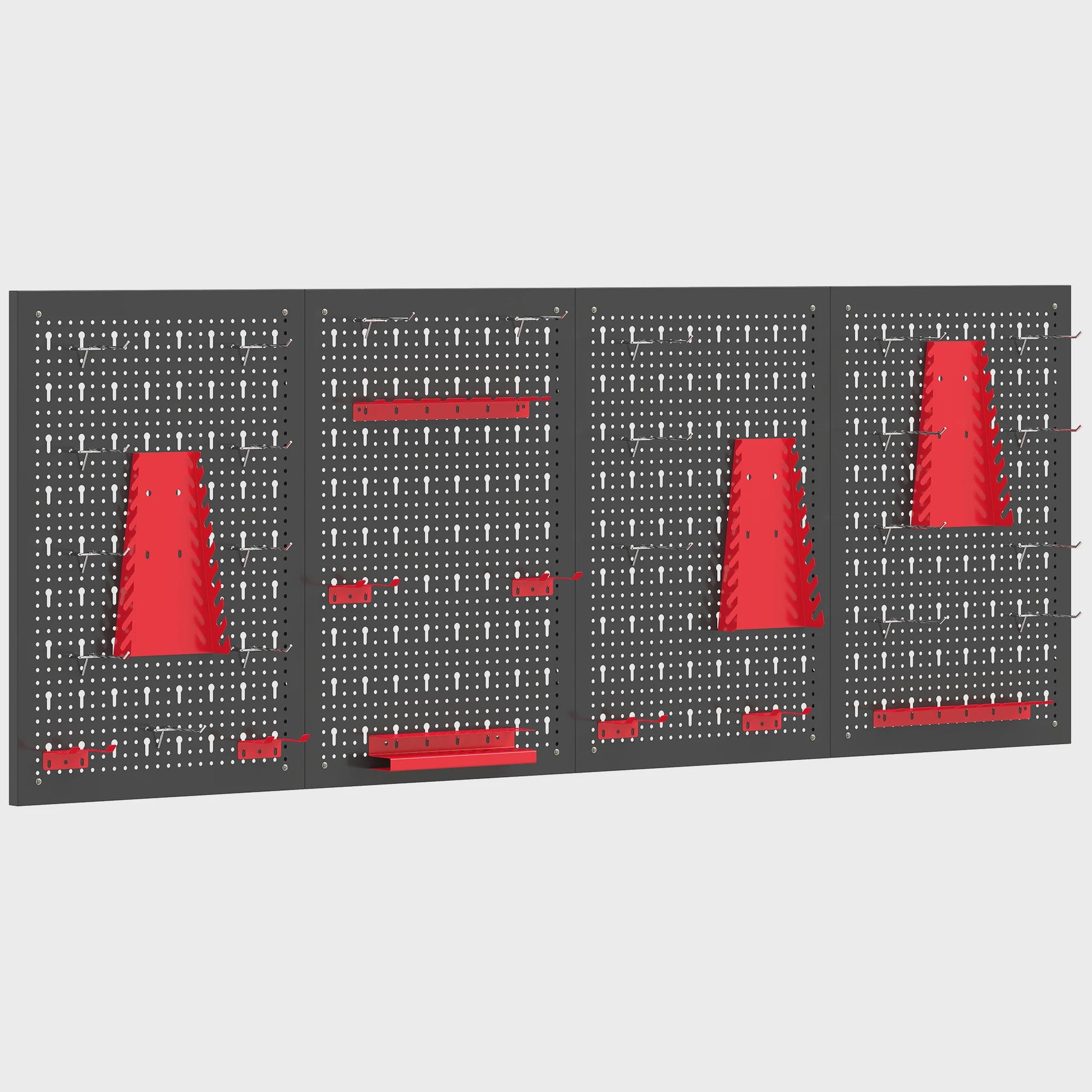 4-delige Metalen Pegboard Organizer Set met Haken en Beugels voor Gereedschap
