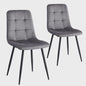 Set Eettafelstoelen (2/4/6 stuks) - Gestoffeerd Fluweel met Metalen Frame