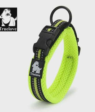 Truelove Verstelbare Hondenhalsband - Gewatteerd Mesh, 3M Reflecterend Nylon, Duurzaam & All-Weather, 8 Maten