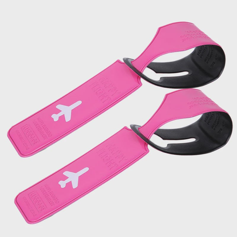 Set van 2 Draagbare Bagagelabels - Stevige Kleuren Kofferhangers voor Reizen