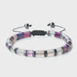 Blauwe Cilindervormige Agate Armband - Gevlochten Natuursteen Bangle voor Dames en Heren