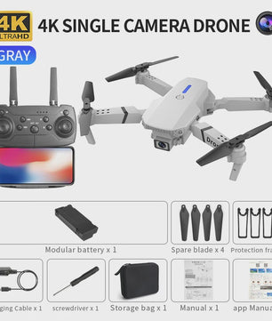 Opvouwbare FPV WiFi Drone met 4K Camera en Vliegstabilisatie - Perfect Cadeau
