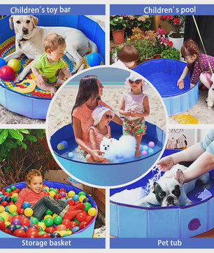 Opvouwbaar PVC Hondenbad 120x30cm - Draagbaar Zwembad voor Binnen & Buiten Gebruik