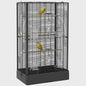 Pawhut Vogelkooi 61x36.5x98 cm met Deuren, Zitstokken en Uitschuifbare Lade