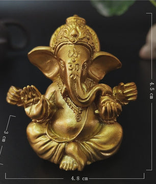 Ganesha Beeldje Bronskleurig - Hindoeïstische God Sculptuur voor Huis & Kantoor Decoratie