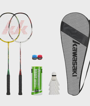 Kawasaki 1 Pair Of Badminton Racket 1U Aluminum Alloy Frame Badminton  Racquet With String For Outdoor Entertainment UP-0182