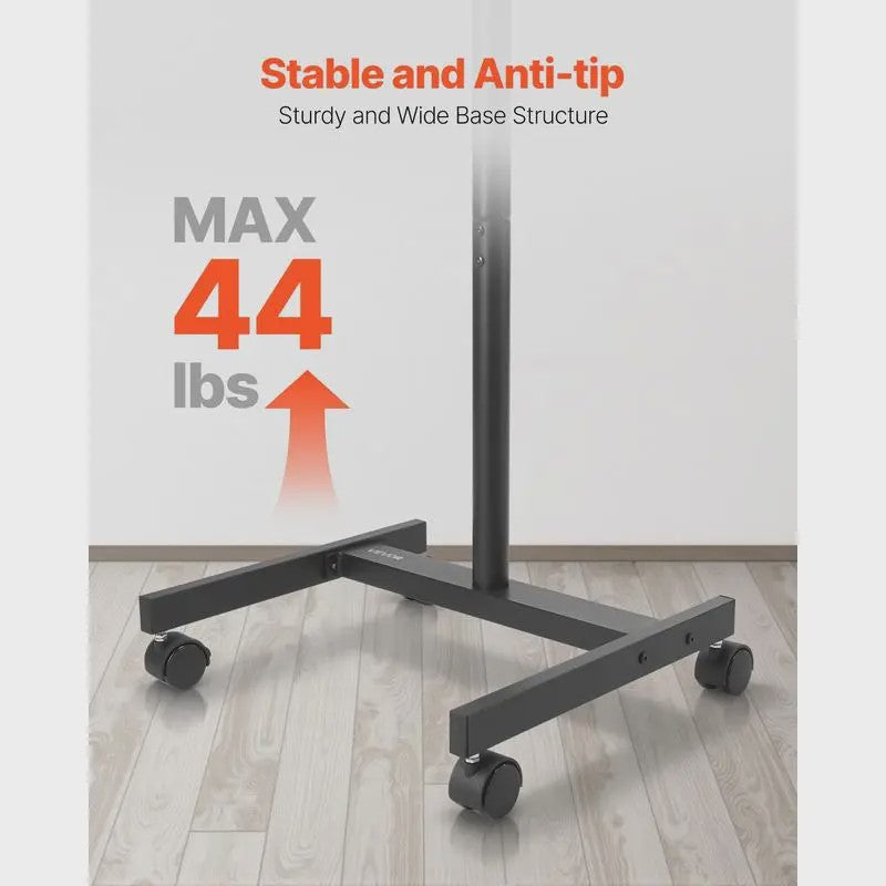 Mobiele TV Standaard op Wielen | 17-55 Inch | 20kg Draagvermogen | VESA 200x200