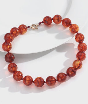 Trendy Multicolor Statement Ketting met Grote Ronde Kralen - Handgemaakt