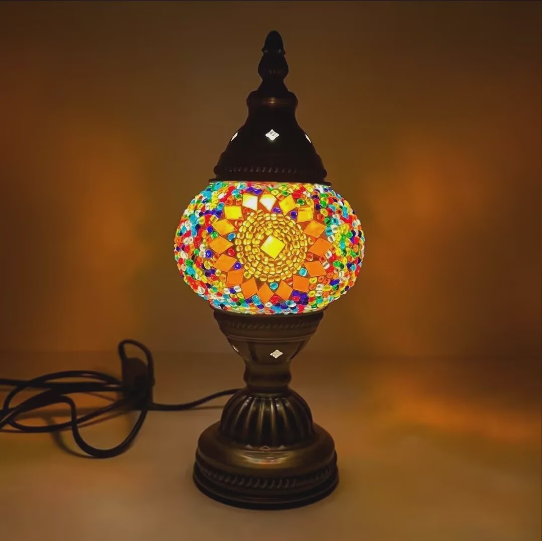 Handgemaakte Mozaïek Tafellamp - Vintage Art Deco Stijl Nachtlampje