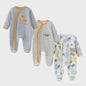 3-Pack Baby Rompers Unisex Katoen - Zacht & Comfortabel voor Pasgeborenen