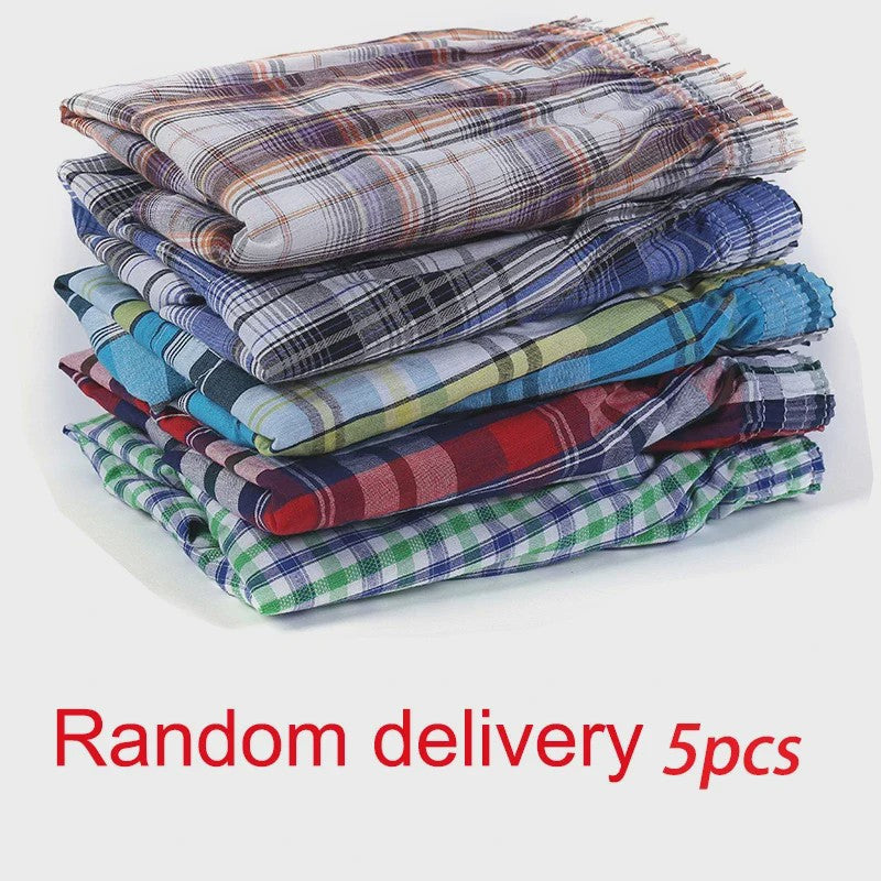 Set van 3, 5 of 7 Geruite Heren Boxershorts - Losse Pasvorm, Elastische Tailleband & Knoopsluiting voor Comfort Thuis